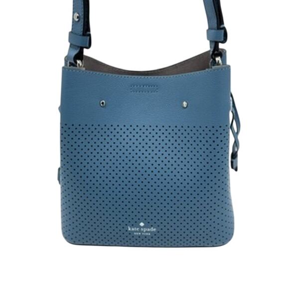 Kate Spade New York Marti Large Bucket Bag*New w/out tags*BLUE Pebbled Leather - Picture 8 of 16